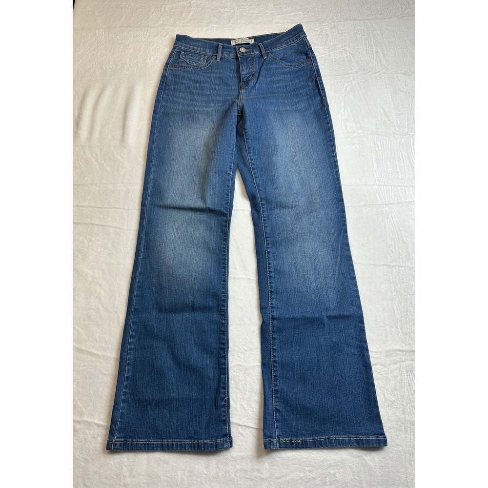 Levis Perfectly Slimming 512 Boot Cut Jeans Womens 4S Blue Medium Wash Denim